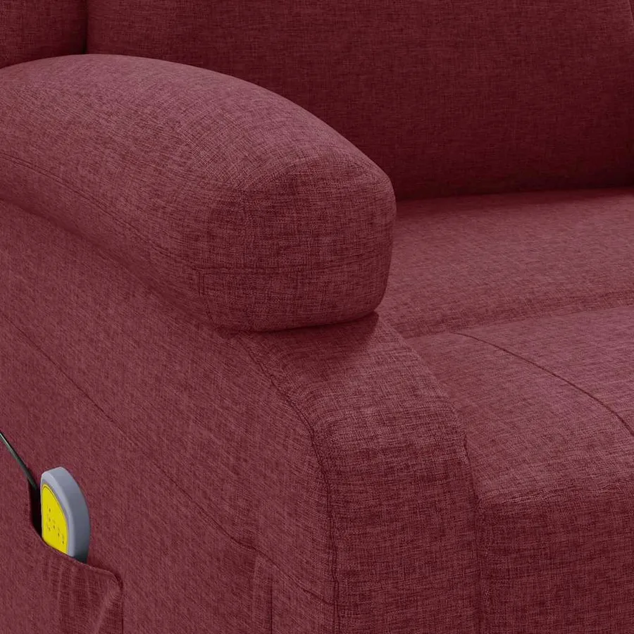 Fauteuil de massage Rouge bordeaux Tissu - 8