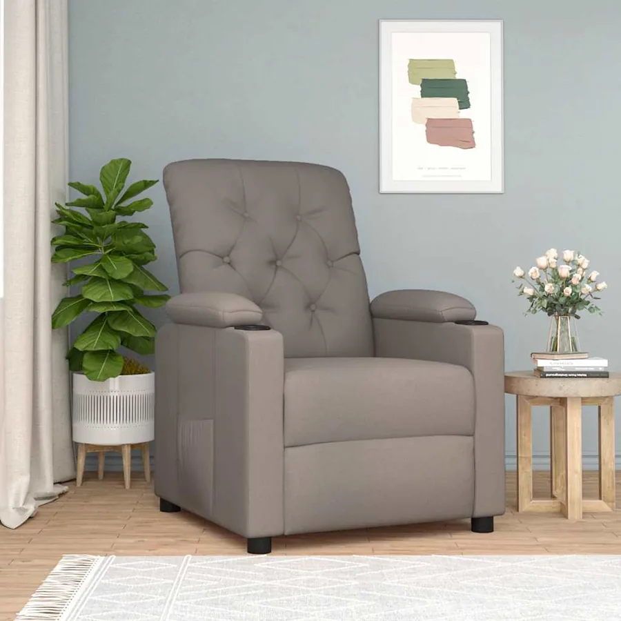Fauteuil inclinable Taupe Tissu