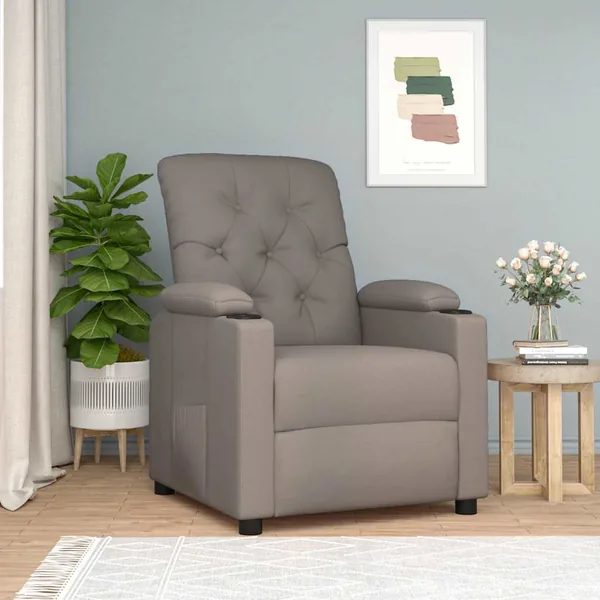 Fauteuil inclinable Taupe Tissu