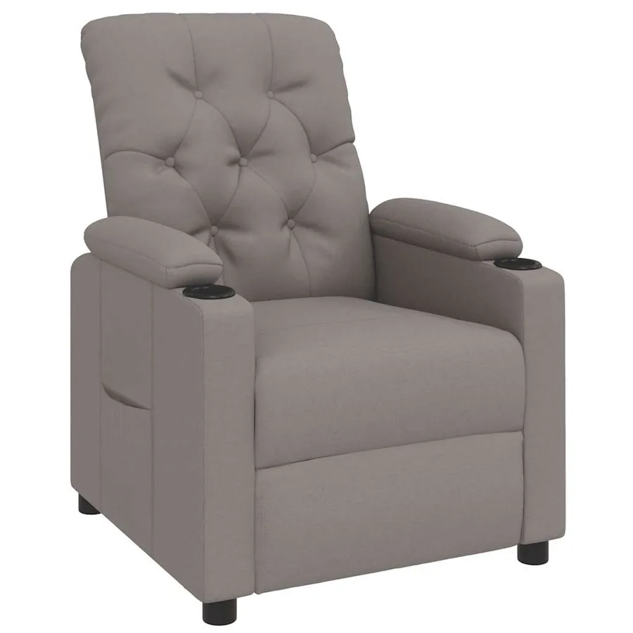 Fauteuil inclinable Taupe Tissu - 2
