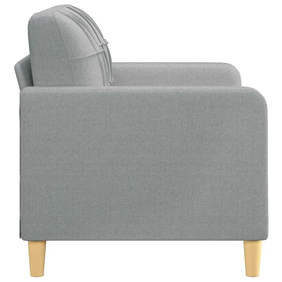 Canapé à 2 places Gris clair 120 cm Tissu - 4