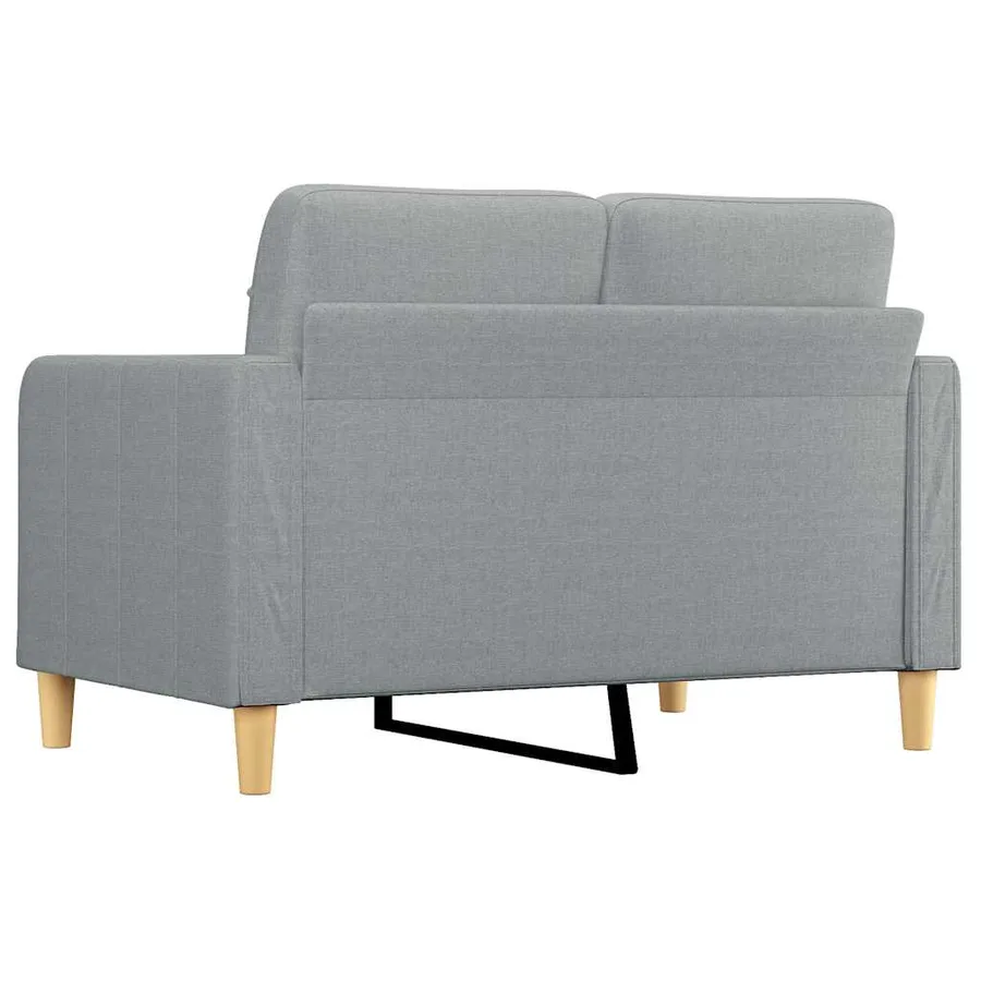 Canapé à 2 places Gris clair 120 cm Tissu - 5
