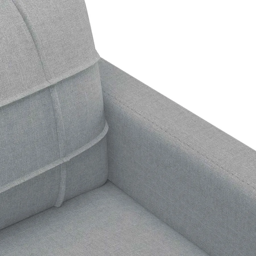 Canapé à 2 places Gris clair 120 cm Tissu - 6