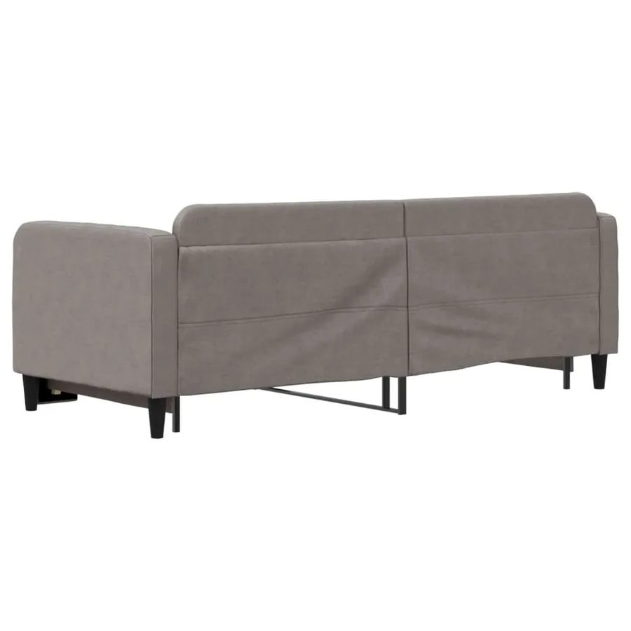 Lit de jour avec gigogne sans matelas taupe 80x200 cm - 5