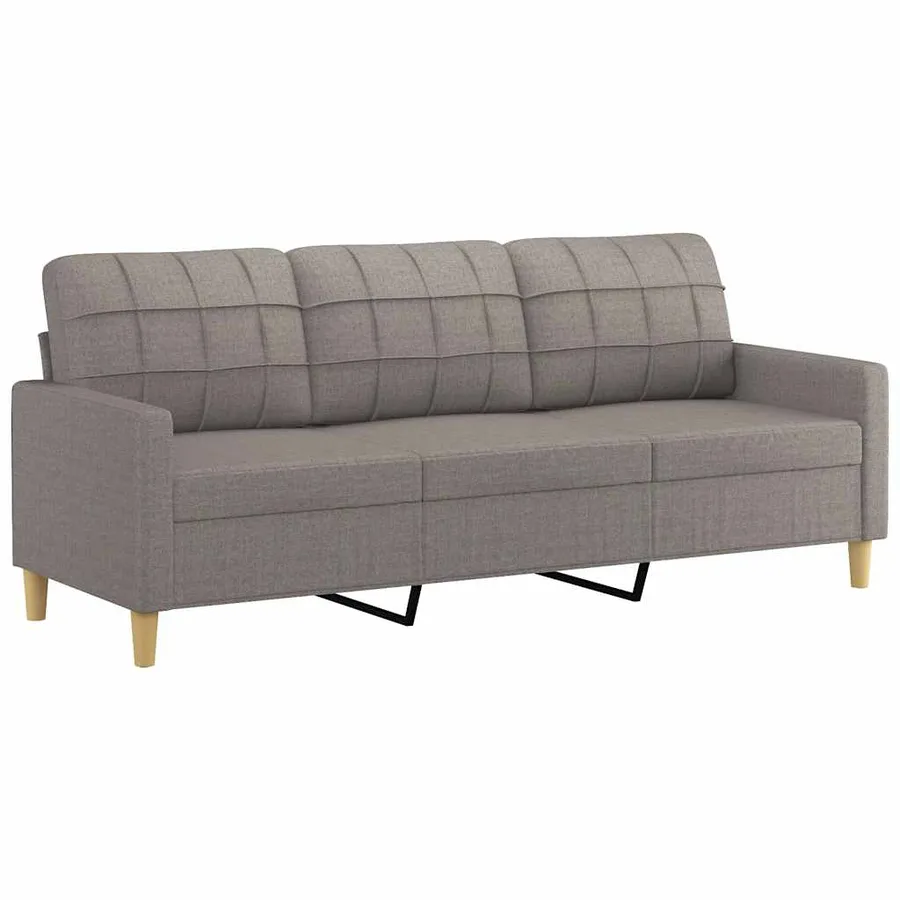 Canapé à 3 places Taupe 180 cm Tissu - 2