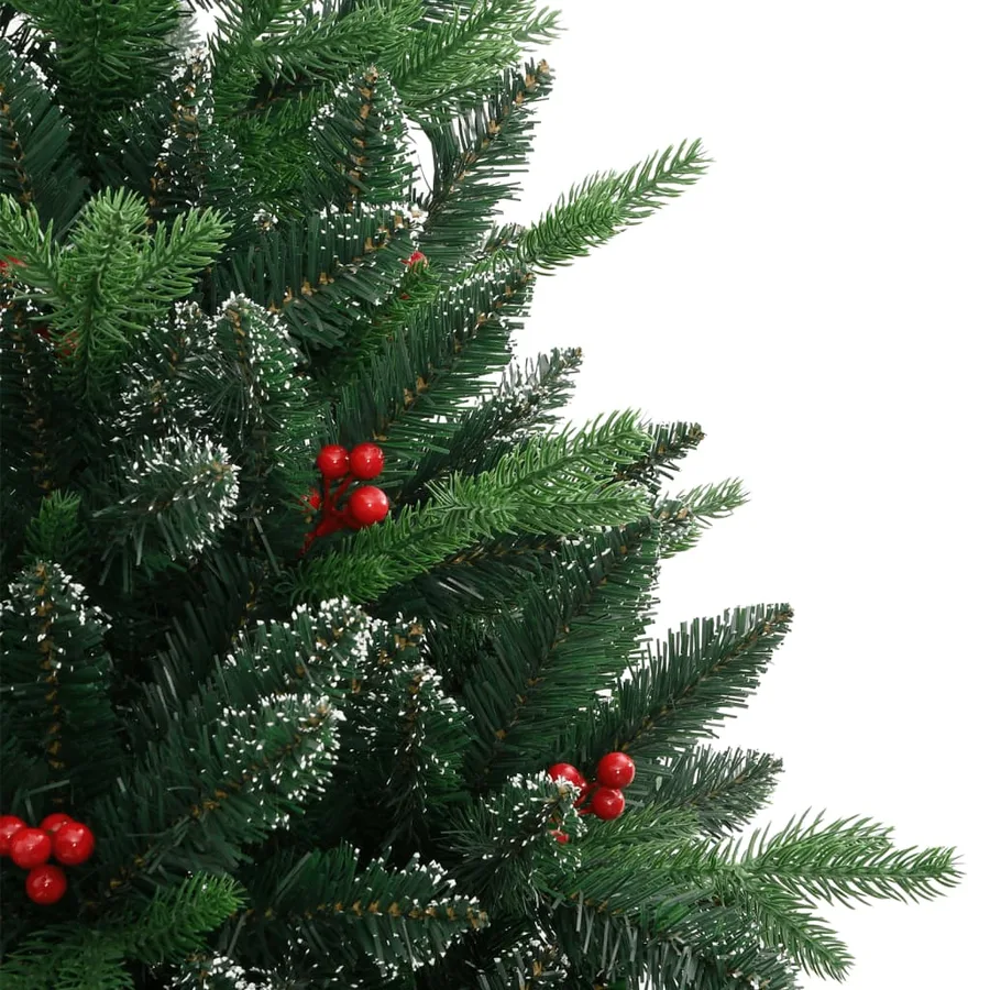 Sapin de Noël artificiel à charnières avec baies rouges 120 cm - 5