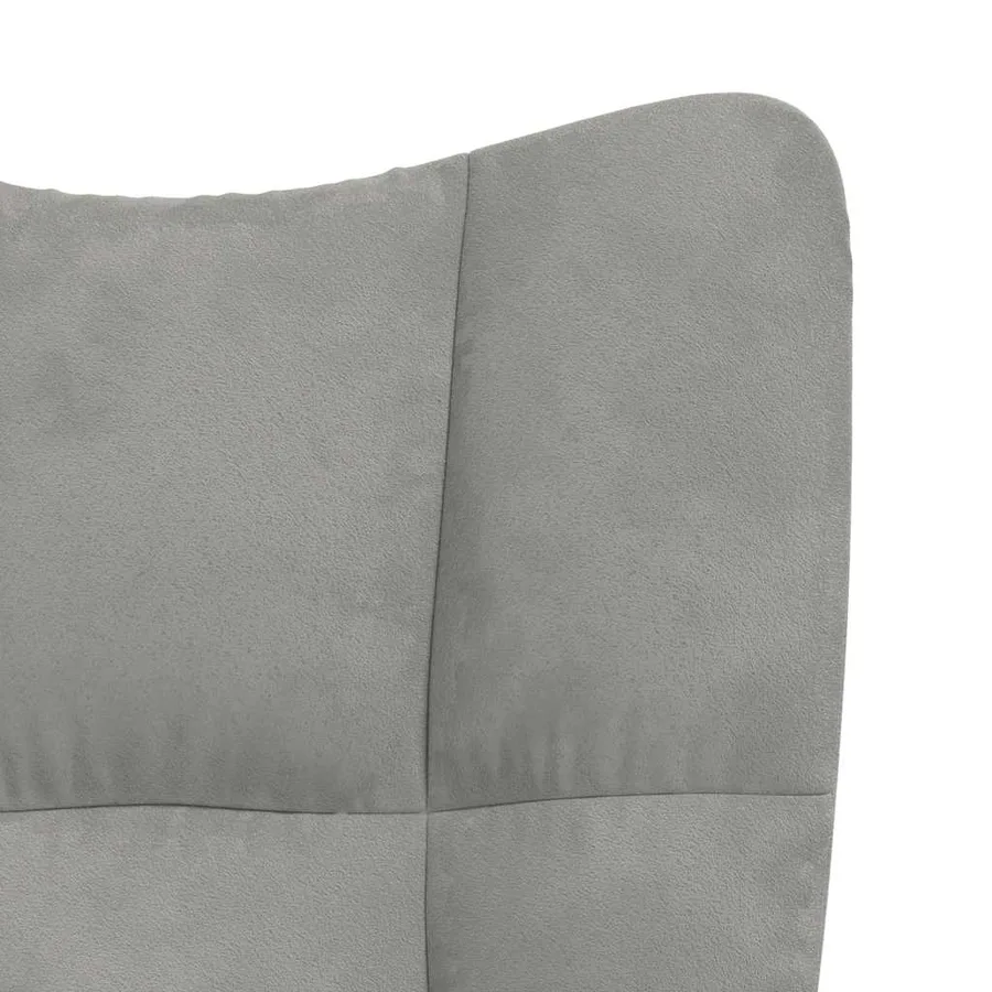 Chaise de relaxation Gris clair Velours - 6