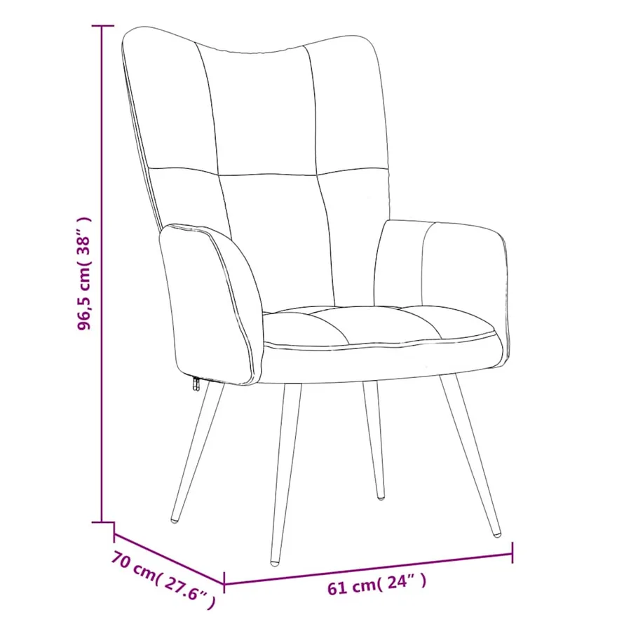 Chaise de relaxation avec tabouret Vert clair Velours - 11