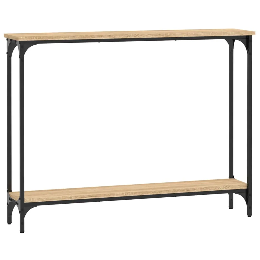 Table console chêne sonoma 100x22,5x75 cm bois d'ingénierie - 2