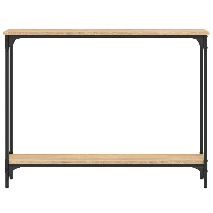Table console chêne sonoma 100x22,5x75 cm bois d'ingénierie - 4