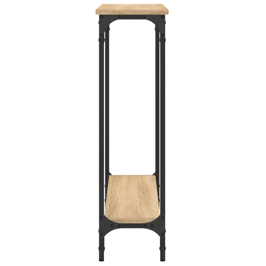 Table console chêne sonoma 100x22,5x75 cm bois d'ingénierie - 5