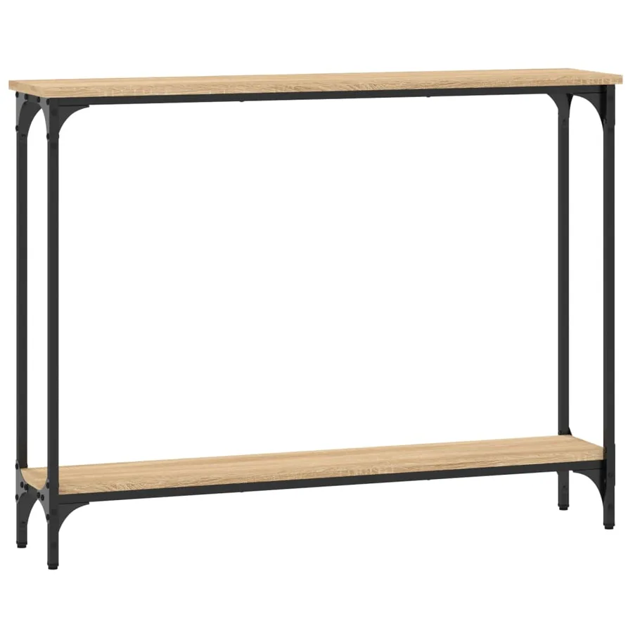 Table console chêne sonoma 100x22,5x75 cm bois d'ingénierie - 6