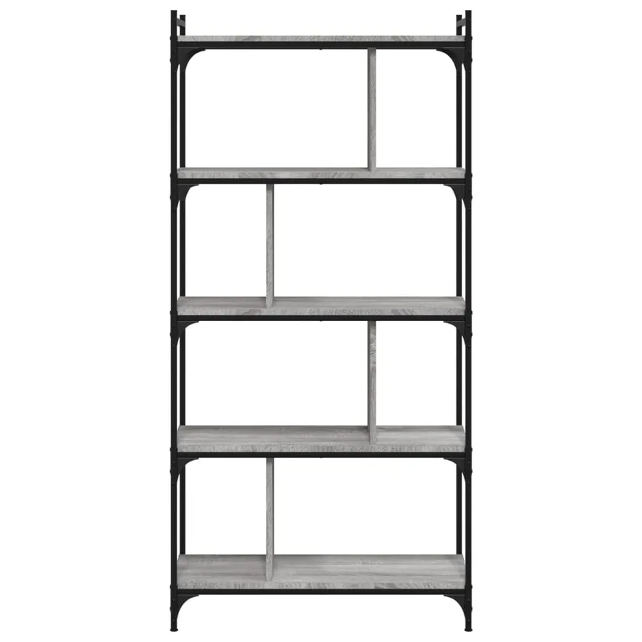 Bibliothèque 5 niveaux sonoma gris 76x32x158 cm - 3