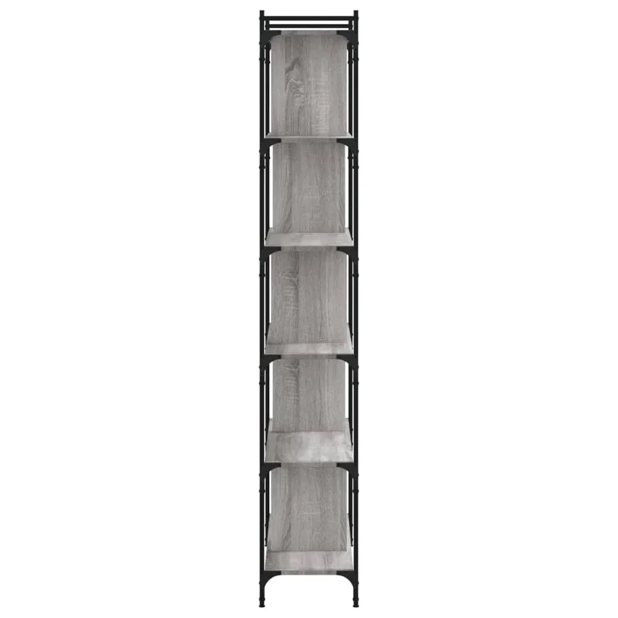 Bibliothèque 6niveaux sonoma gris 76x32x192cm bois d'ingénierie - 5