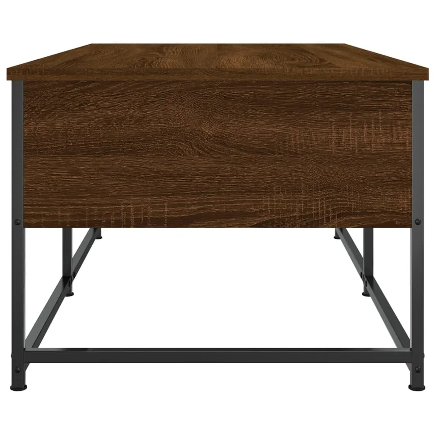 Table basse chêne marron 100x51x40 cm bois d'ingénierie - 7