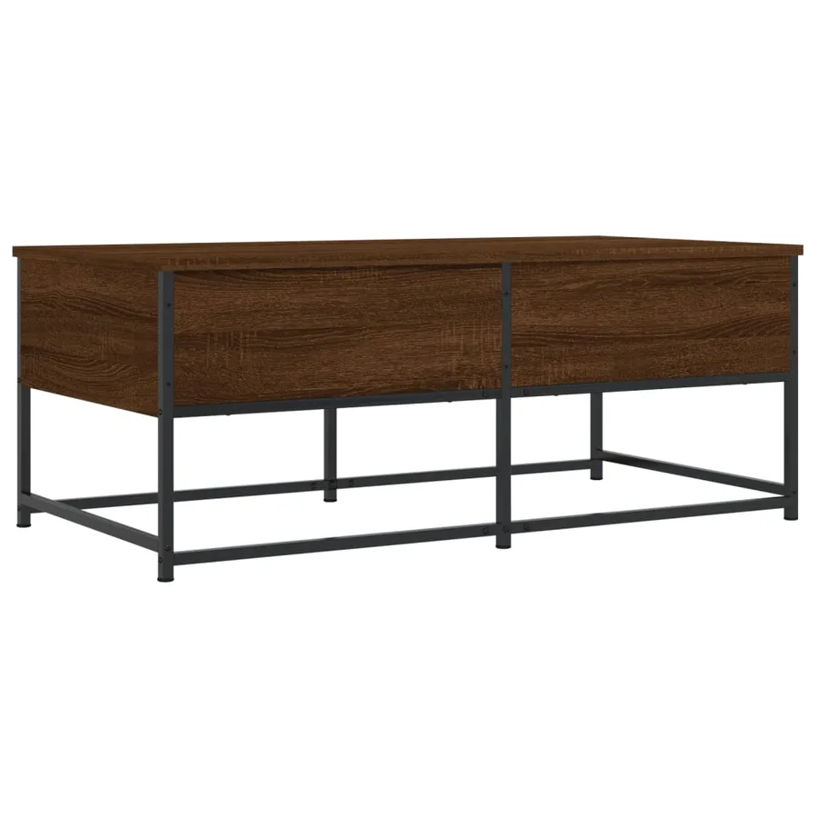 Table basse chêne marron 100x51x40 cm bois d'ingénierie - 8