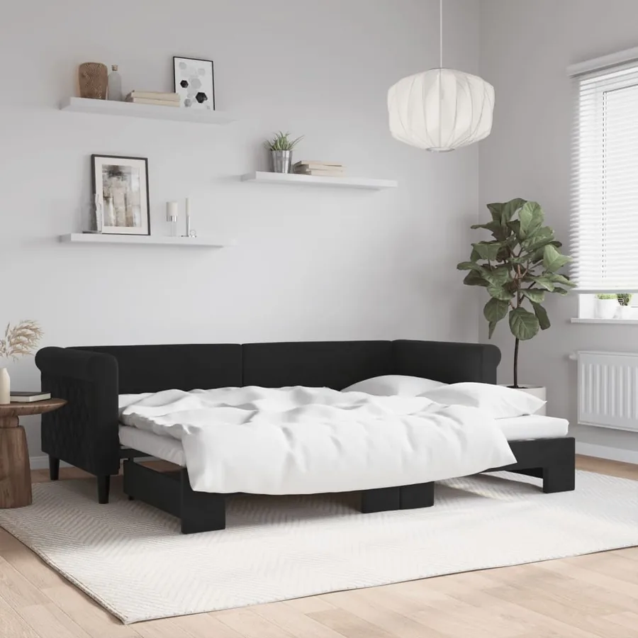 Lit de jour avec gigogne sans matelas 80x200 cm