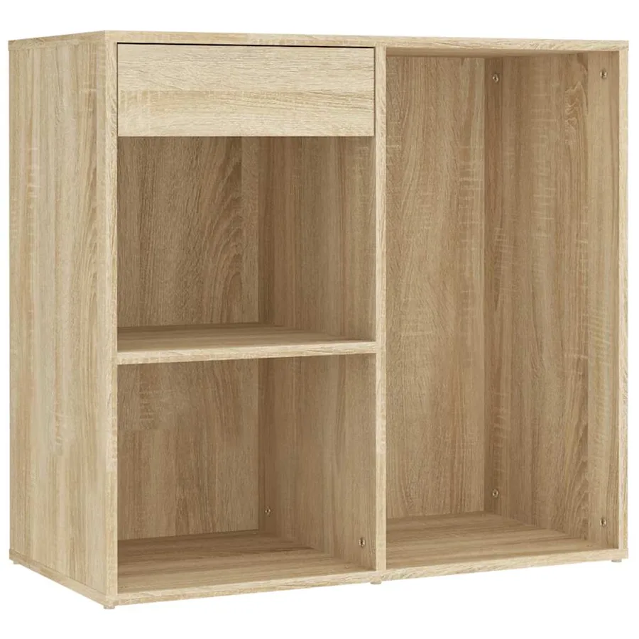 Coiffeuse à LED avec armoire Chêne sonoma Bois d'ingénierie - 9