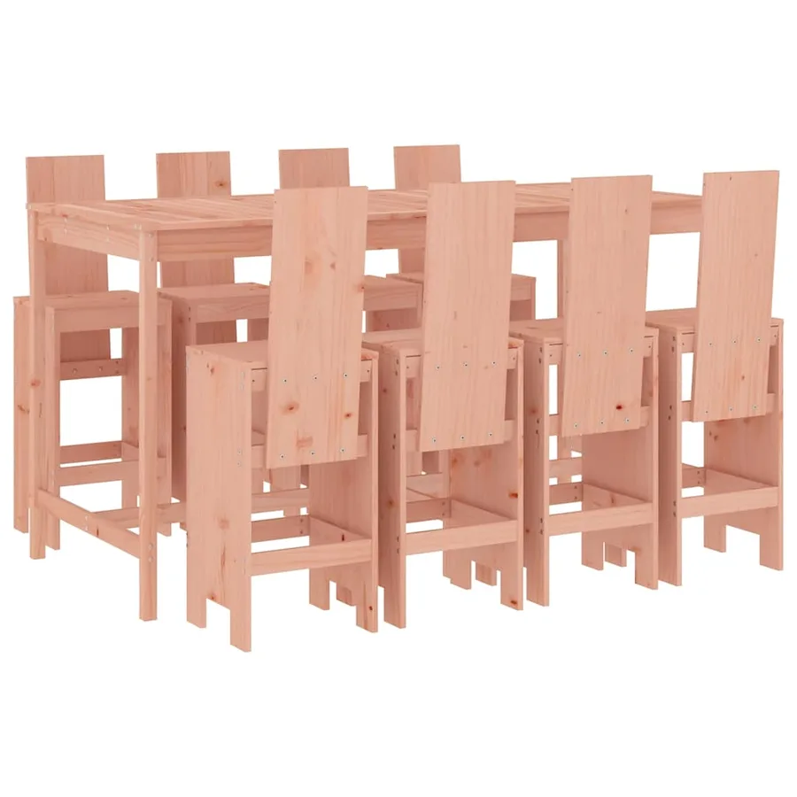 Ensemble de bar de jardin 9 pcs bois massif douglas - 2