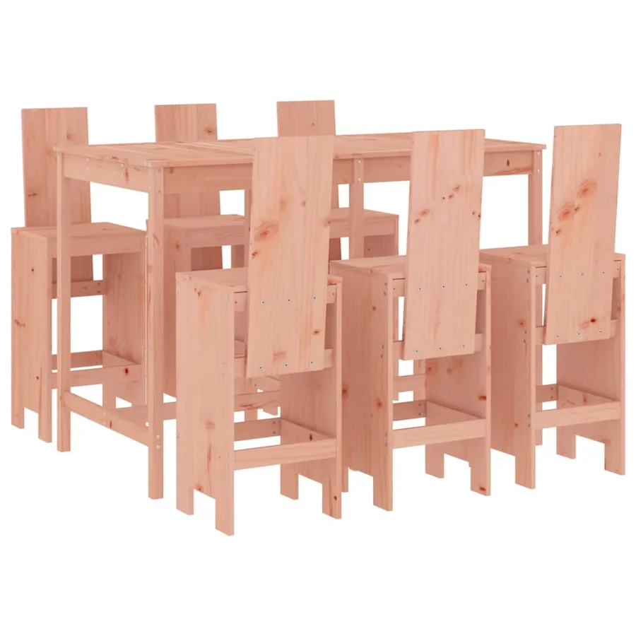 Ensemble de bar de jardin 7 pcs bois massif douglas - 2