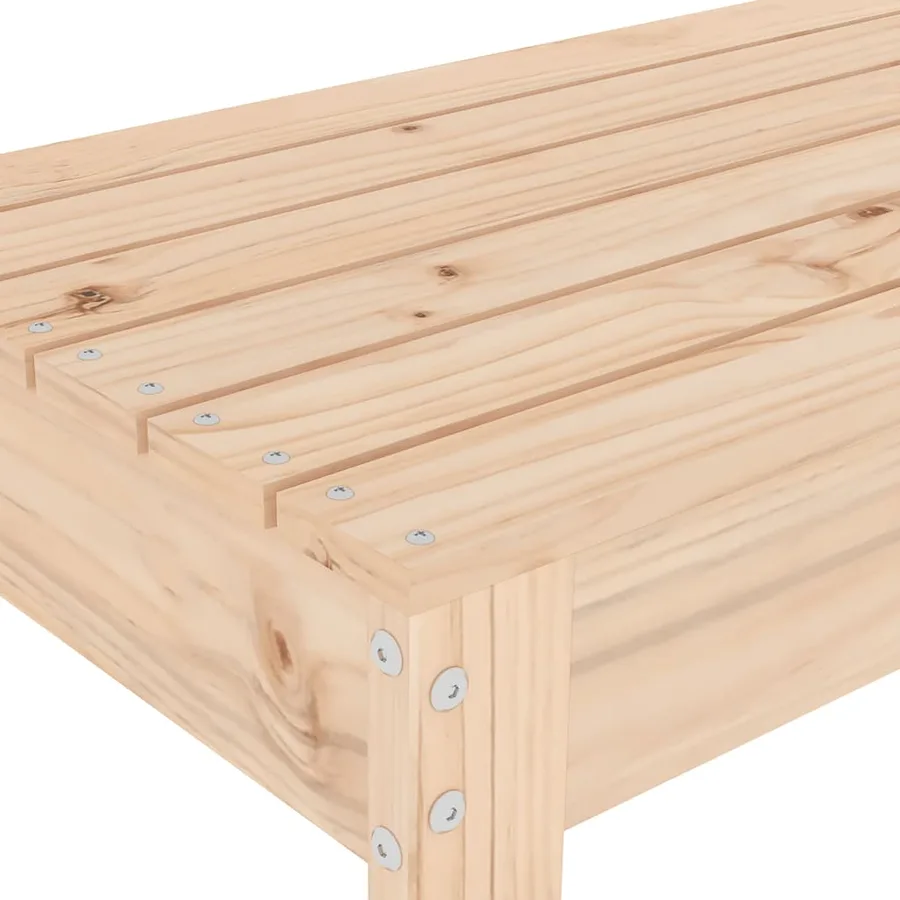 Banc de jardin 80x38x45 cm bois massif de pin - 6