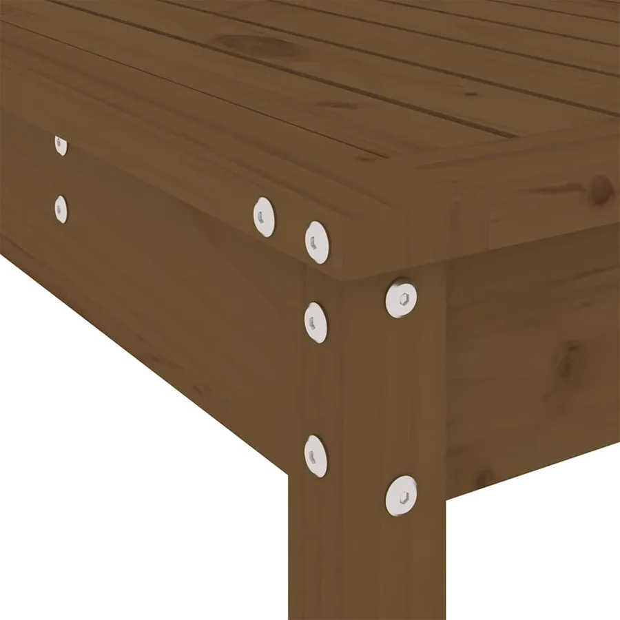 Ensemble de bar de jardin 5 pcs marron miel bois de pin massif - 7