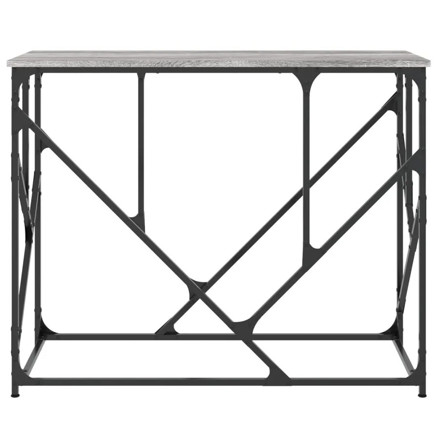 Table console sonoma gris 100x40x80 cm bois d'ingénierie - 4