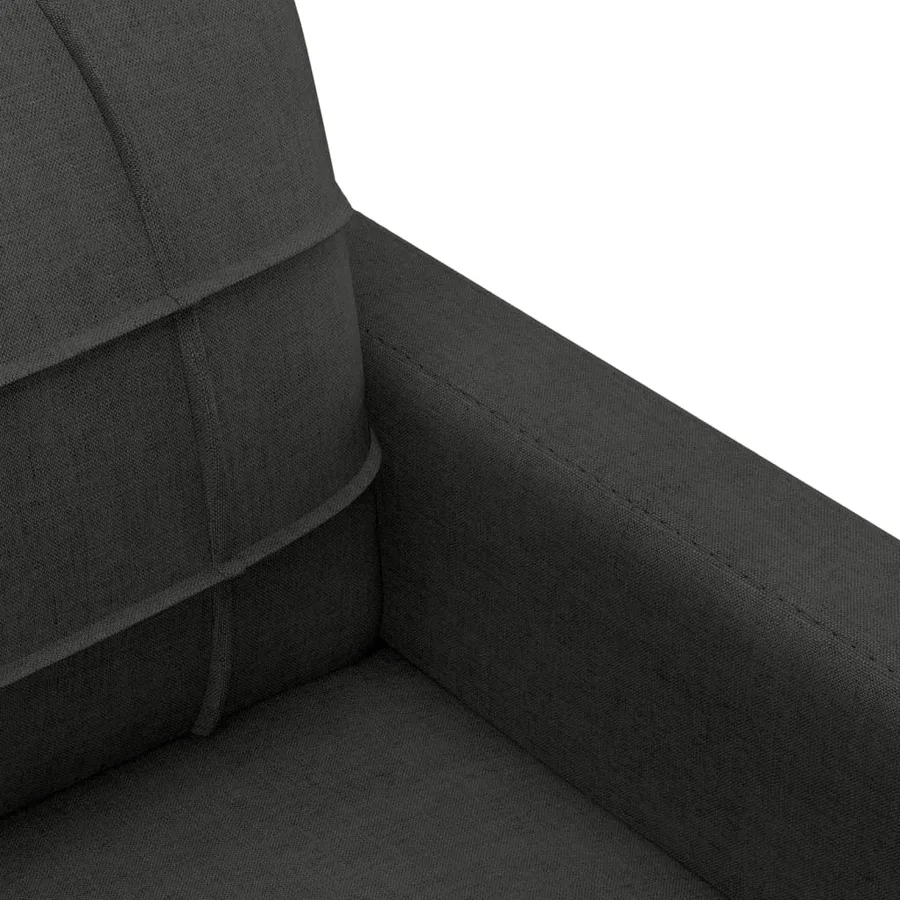 Ensemble de canapés 4 pcs avec coussins Noir Tissu - 7