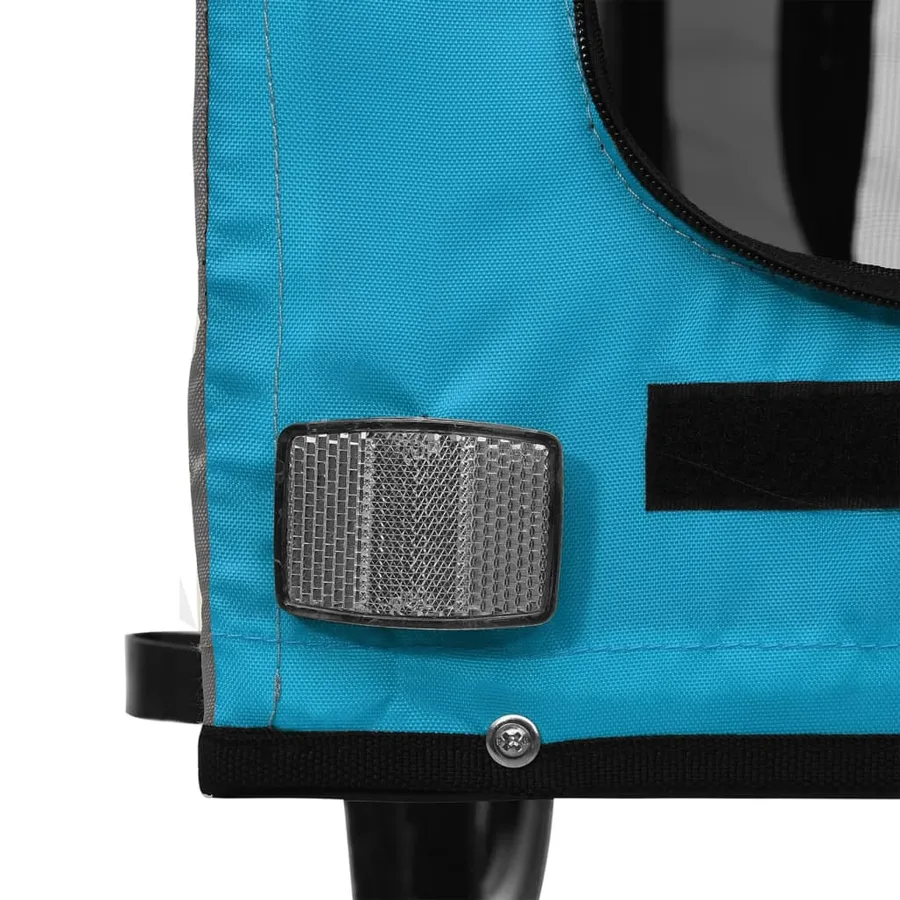 Remorque de vélo pour animaux de compagnie bleu et gris - 10
