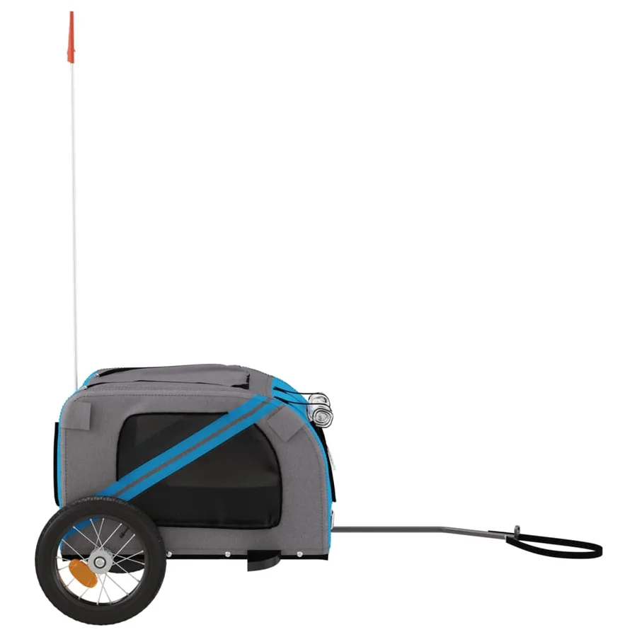 Remorque de vélo pour animaux de compagnie bleu et gris - 6