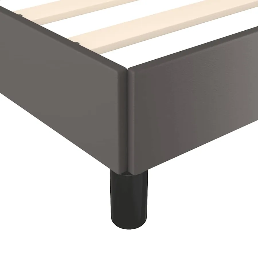 Cadre de lit avec tête de lit sans matelas gris 90x190 cm - 7