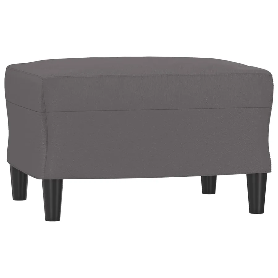 Ensemble de canapés 3 pcs avec coussins Gris Similicuir - 5