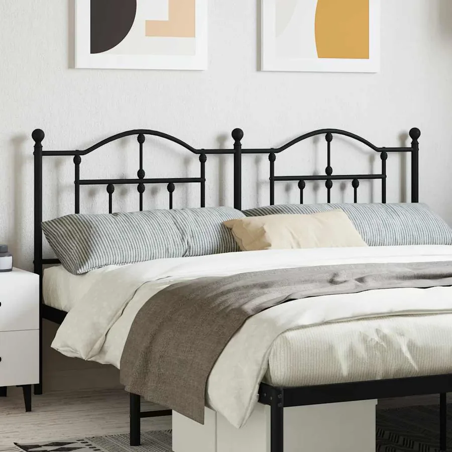 Tête de lit de remplacement métal noir 160 cm