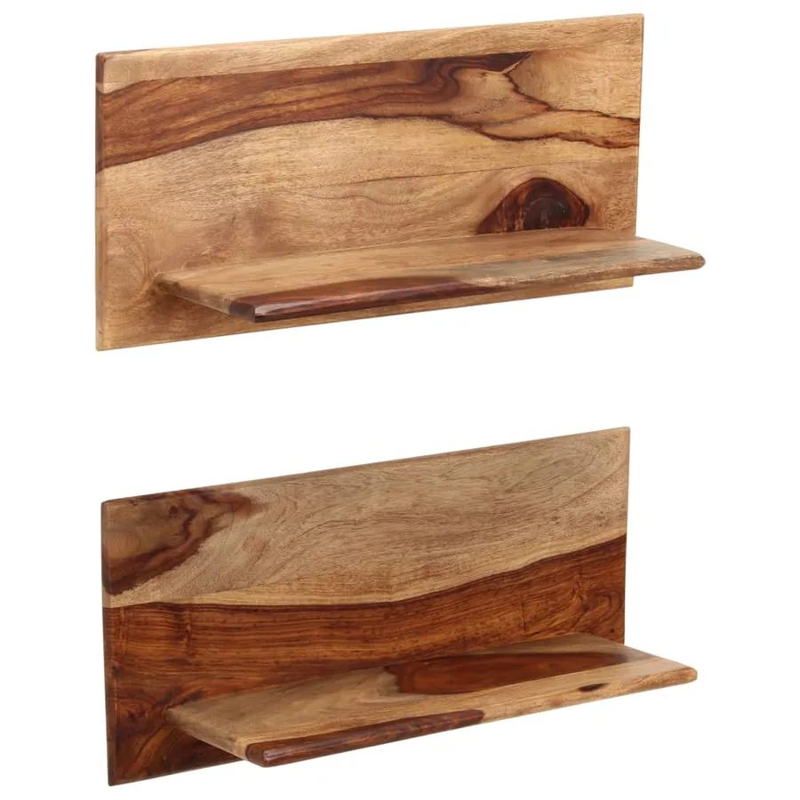 Étagères murales 2 pcs 58 x 26 x 20 cm Bois massif - 10