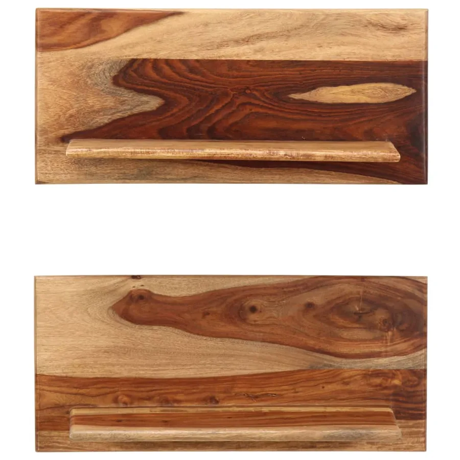 Étagères murales 2 pcs 58 x 26 x 20 cm Bois massif - 4