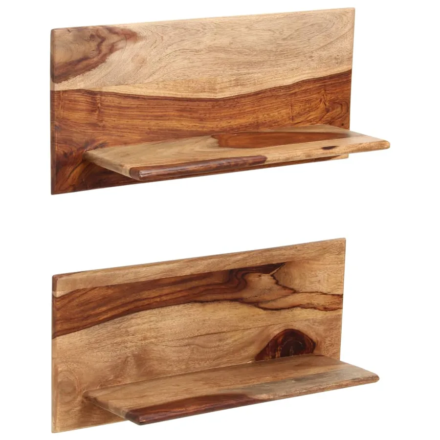 Étagères murales 2 pcs 58 x 26 x 20 cm Bois massif - 9