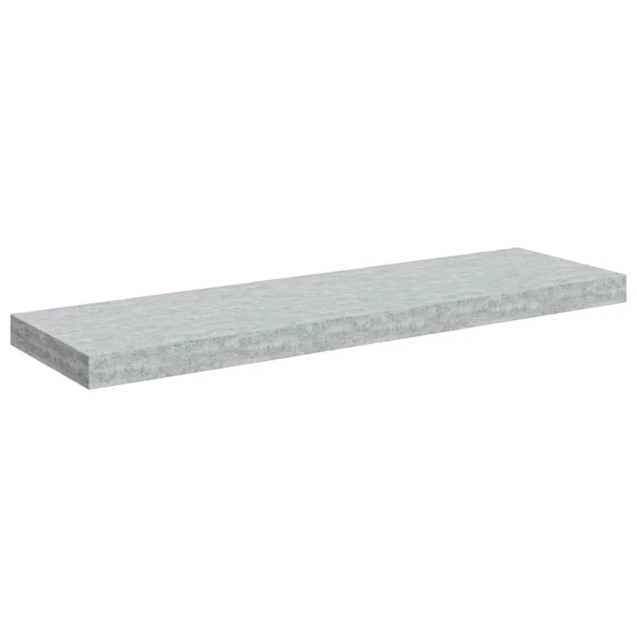 Étagères murales flottantes 2 pcs gris béton 80x23,5x3,8 cm MDF - 7