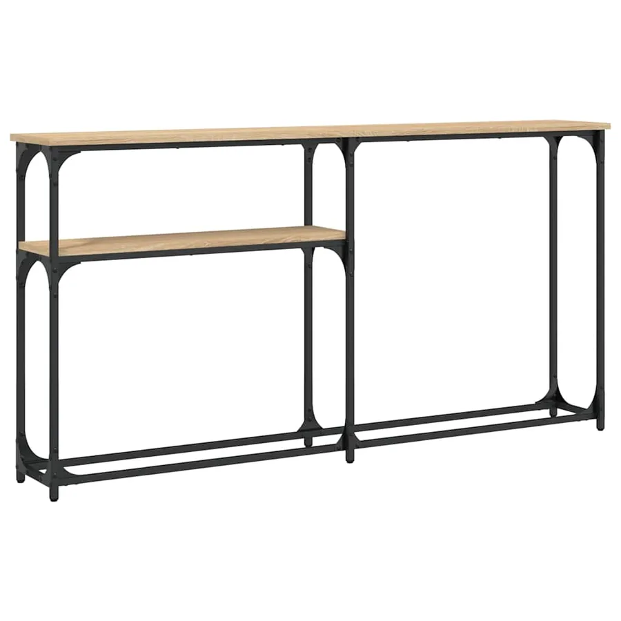 Table console chêne sonoma 145x22,5x75 cm bois d'ingénierie - 2