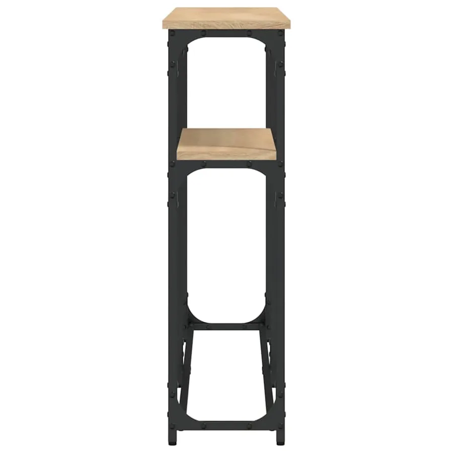 Table console chêne sonoma 145x22,5x75 cm bois d'ingénierie - 5