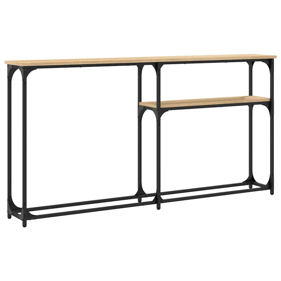 Table console chêne sonoma 145x22,5x75 cm bois d'ingénierie - 6