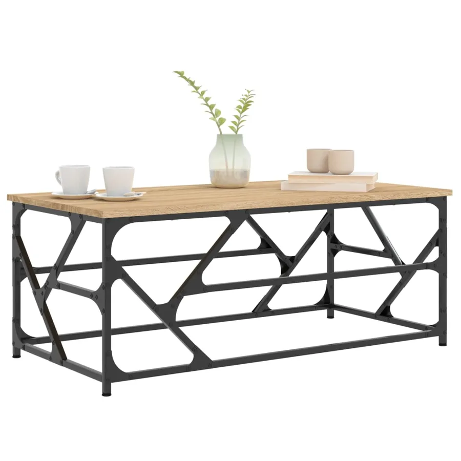 Table basse Chêne sonoma 100x50x40 cm Bois d'ingénierie - 3