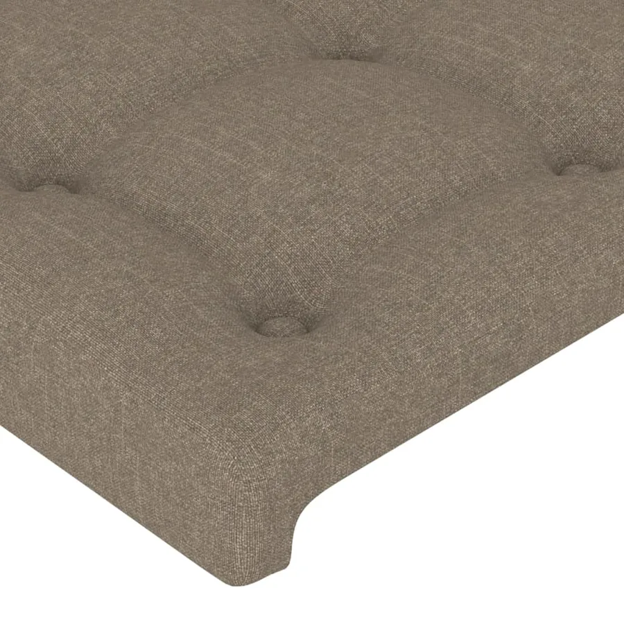 Cadre de lit sans matelas taupe 140x200 cm tissu - 10