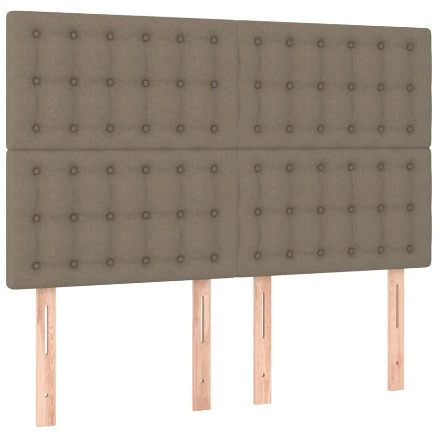 Cadre de lit sans matelas taupe 140x200 cm tissu - 9