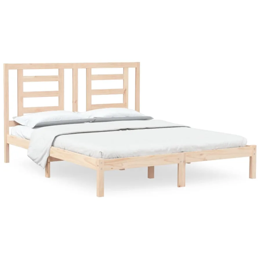 Cadre de lit sans matelas 150x200 cm bois de pin massif - 2