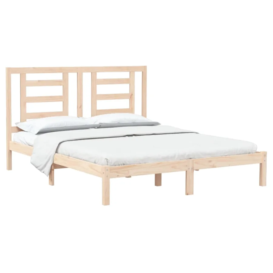 Cadre de lit sans matelas 150x200 cm bois de pin massif - 3