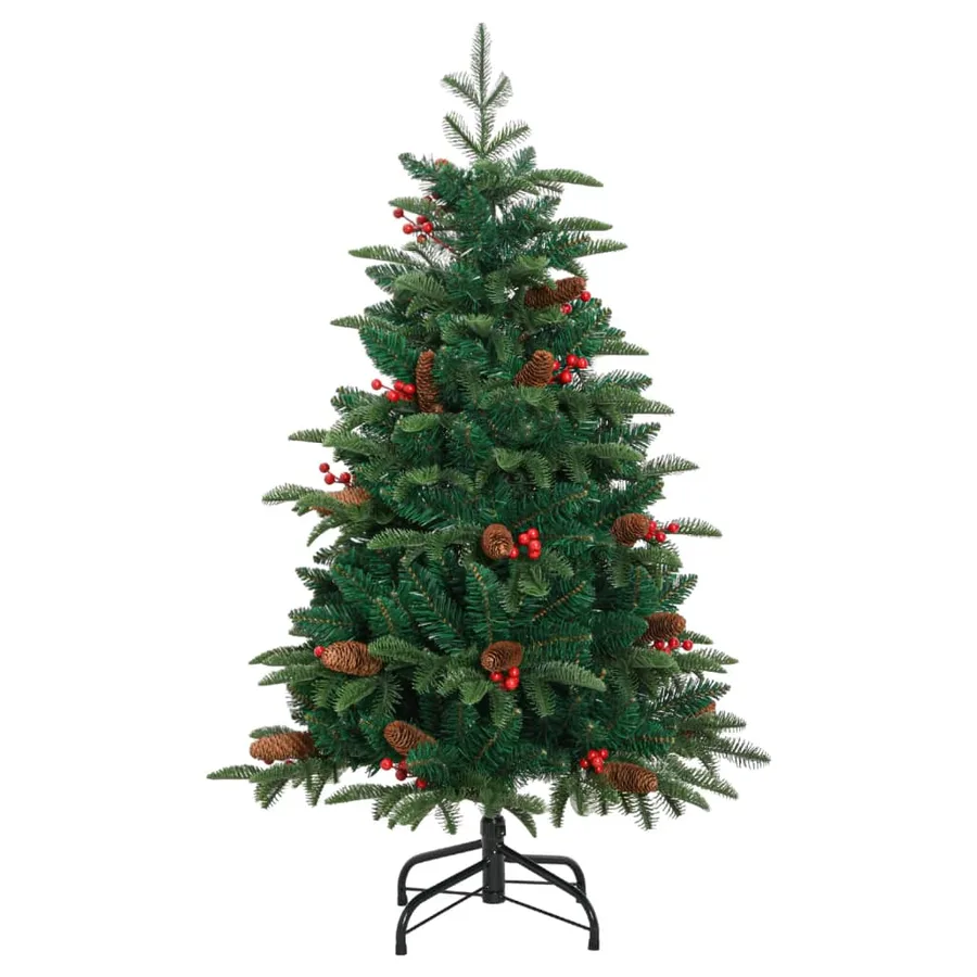 Sapin de Noël artificiel avec pommes de pin et baies 120 cm - 2