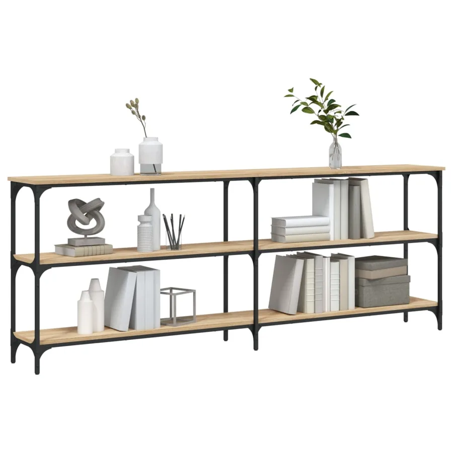 Table console Chêne Sonoma 200 x 29 x 75 cm Bois d'ingénierie - 3