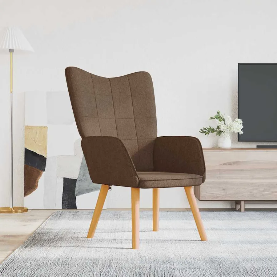 Chaise de relaxation Marron Tissu