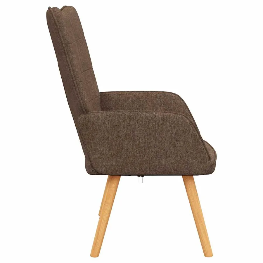 Chaise de relaxation Marron Tissu - 4