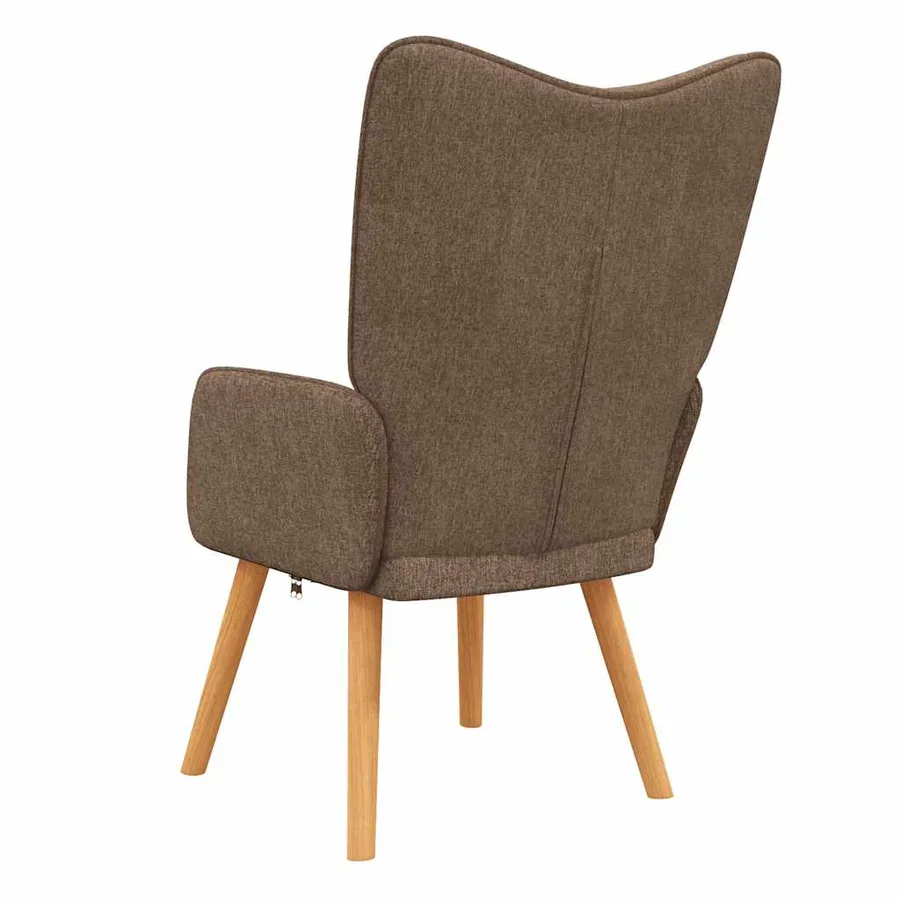 Chaise de relaxation Marron Tissu - 5